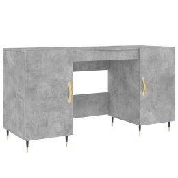 VidaXL Biurko, szarość betonu, 140x50x75 cm, materiał drewnopochodny