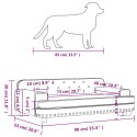 Legowisko dla psa, czarne, 90x53x30 cm, aksamit Lumarko!