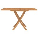 Składany stół ogrodowy, 120x120x75 cm, lite drewno tekowe Lumarko!