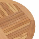 Składany stół ogrodowy, Ø 120x75 cm, lite drewno tekowe Lumarko!