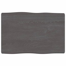VidaXL Blat do biurka, ciemnoszary, 60x40x4 cm, malowane drewno dębowe