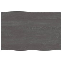 Blat do biurka, ciemnoszary, 60x40x6 cm, malowane drewno dębowe Lumarko!
