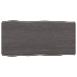 Blat do biurka, ciemnoszary, 80x40x4 cm, malowane drewno dębowe Lumarko!
