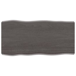 Blat do biurka, ciemnoszary, 80x40x6 cm, malowane drewno dębowe Lumarko!