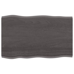 Blat do biurka, ciemnoszary, 80x50x2 cm, malowane drewno dębowe Lumarko!