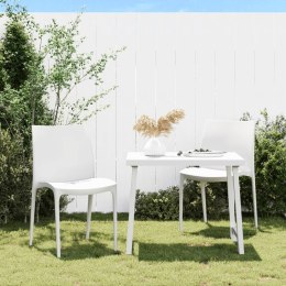Krzesła ogrodowe, 2 szt, białe, 50x46x80 cm, polipropylen Lumarko!