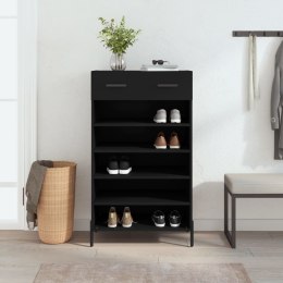 VidaXL Szafka na buty, czarna, 60x35x105 cm, materiał drewnopochodny