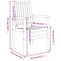 VidaXL Sztaplowane krzesła ogrodowe, 2 szt., 56,5x57,5x91 cm, tekowe