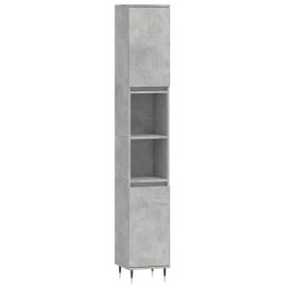 VidaXL Szafka łazienkowa, szarość betonu, 30x30x190 cm