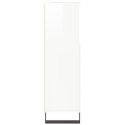 VidaXL Szafka łazienkowa, wysoki połysk, biała, 30x30x100 cm
