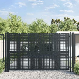 Brama ogrodowa, antracytowa, 300x225 cm, stal Lumarko!
