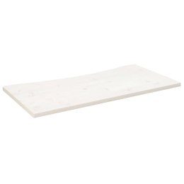 VidaXL Blat biurka, biały, 110x60x2,5 cm, lite drewno sosnowe