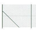 Ogrodzenie z siatki, ze stopami słupków, zielone, 2x25 m Lumarko!