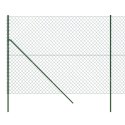 VidaXL Ogrodzenie z siatki, zielone, 1,4x25 m