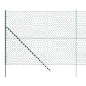 VidaXL Ogrodzenie z siatki, zielone, 1,6x10 m