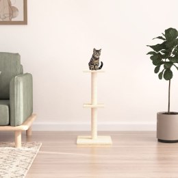 VidaXL Drapak dla kota z sizalowymi słupkami, kremowy, 73 cm