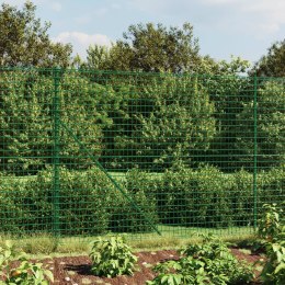 VidaXL Ogrodzenie z siatki, z kotwami, zielone, 2,2x25 m