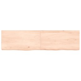 Półka, 120x30x6 cm, surowe lite drewno dębowe Lumarko!