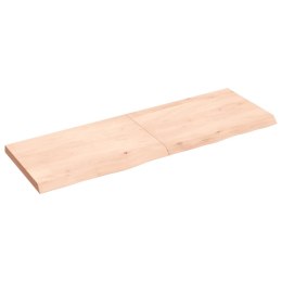 VidaXL Półka, 120x40x4 cm, surowe lite drewno dębowe