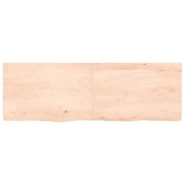 Półka, 120x40x4 cm, surowe lite drewno dębowe Lumarko!