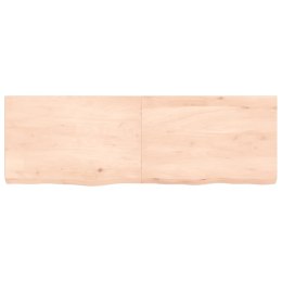 Półka, 120x40x6 cm, surowe lite drewno dębowe Lumarko!