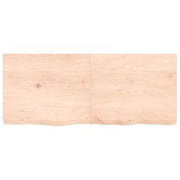 Półka, 120x50x6 cm, surowe lite drewno dębowe Lumarko!