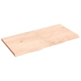 VidaXL Półka, 120x60x4 cm, surowe lite drewno dębowe