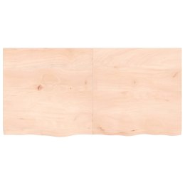 Półka, 120x60x4 cm, surowe lite drewno dębowe Lumarko!
