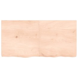 VidaXL Półka, 120x60x6 cm, surowe lite drewno dębowe