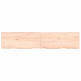 Półka, 140x30x4 cm, surowe lite drewno dębowe Lumarko!