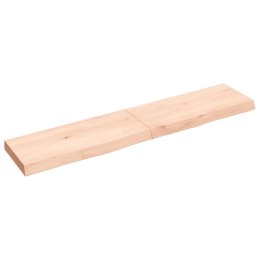 VidaXL Półka, 140x30x6 cm, surowe lite drewno dębowe