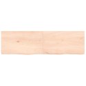 Półka, 140x40x4 cm, surowe lite drewno dębowe Lumarko!