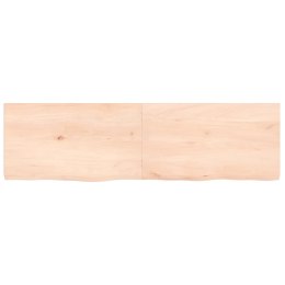 VidaXL Półka, 140x40x4 cm, surowe lite drewno dębowe