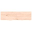 Półka, 140x40x6 cm, surowe lite drewno dębowe Lumarko!