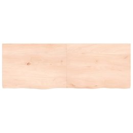 VidaXL Półka, 140x50x4 cm, surowe lite drewno dębowe