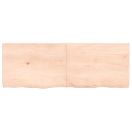 Półka, 140x50x6 cm, surowe lite drewno dębowe Lumarko!