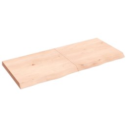 Półka, 140x60x6 cm, surowe lite drewno dębowe Lumarko!