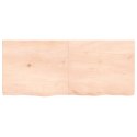 VidaXL Półka, 140x60x6 cm, surowe lite drewno dębowe