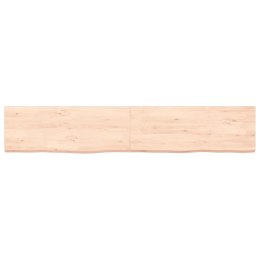 Półka, 160x30x4 cm, surowe lite drewno dębowe Lumarko!