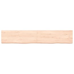 Półka, 160x30x6 cm, surowe lite drewno dębowe Lumarko!