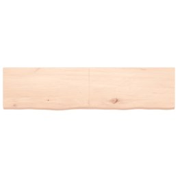 Półka, 160x40x4 cm, surowe lite drewno dębowe Lumarko!