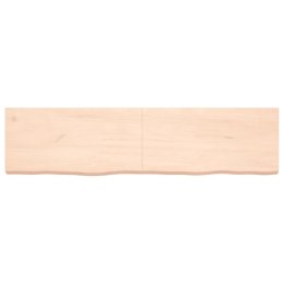VidaXL Półka, 160x40x6 cm, surowe lite drewno dębowe
