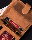 Skórzany portfel męski z zabezpieczeniem RFID Protect — Peterson Lumarko!