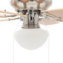 Zdobiony wentylator sufitowy z lampą, 82 cm, jasnobrązowy Lumarko!