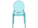 Zestaw 4 krzeseł do jadalni przezroczysty niebieski MERTON Lumarko!