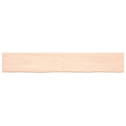 VidaXL Półka, 180x30x4 cm, surowe lite drewno dębowe