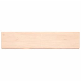 VidaXL Półka, 180x40x4 cm, surowe lite drewno dębowe