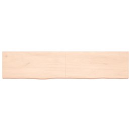 Półka, 180x40x6 cm, surowe lite drewno dębowe Lumarko!