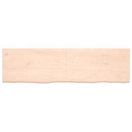 Półka, 180x50x4 cm, surowe lite drewno dębowe Lumarko!
