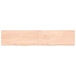 VidaXL Półka, 200x40x4 cm, surowe lite drewno dębowe